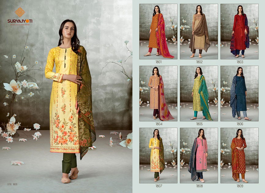 Suryajyoti Nargis Vol 18 Casual Wear Wholesale Printed Cotton Dress Material
